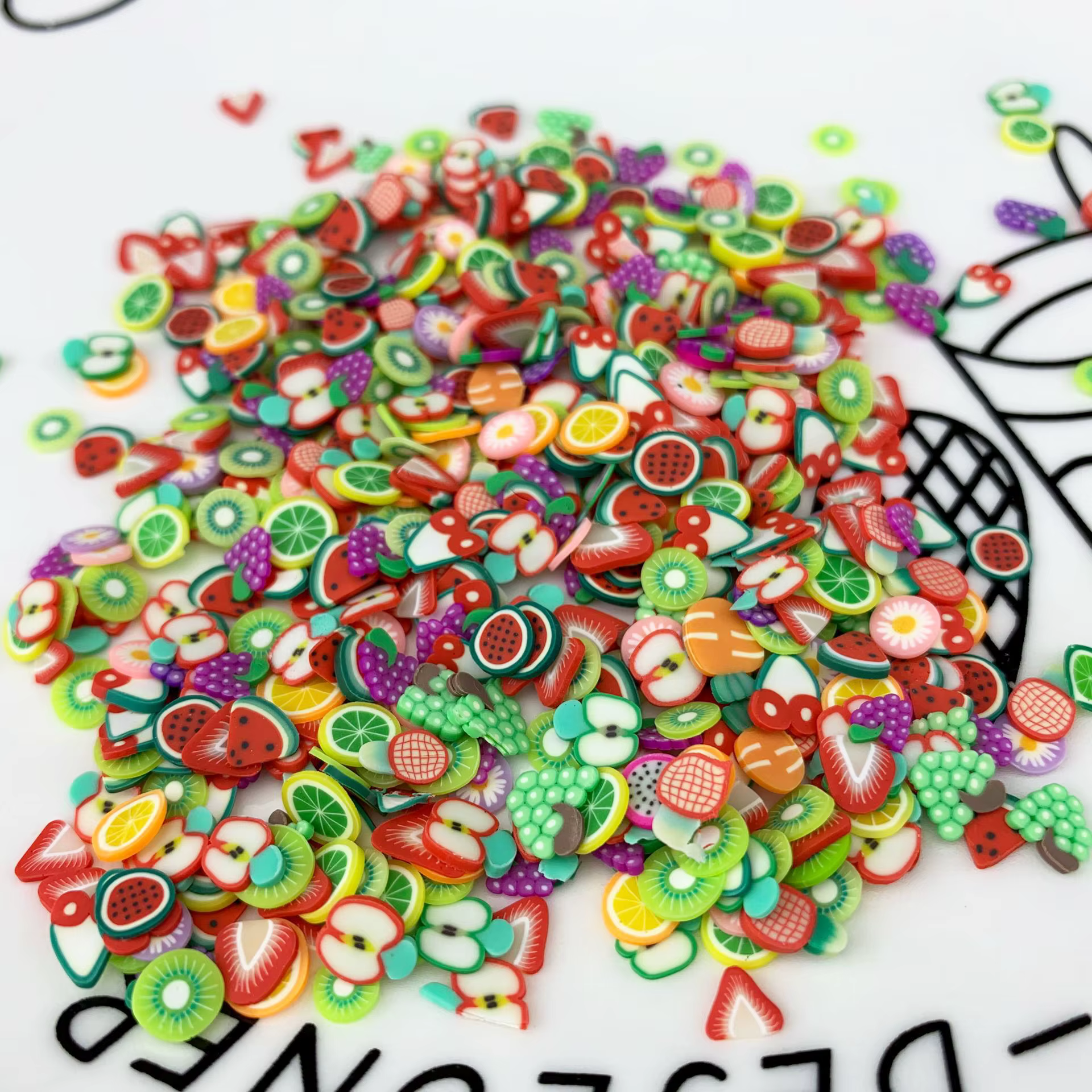 Petites tranches de fruits 3D pour nail art