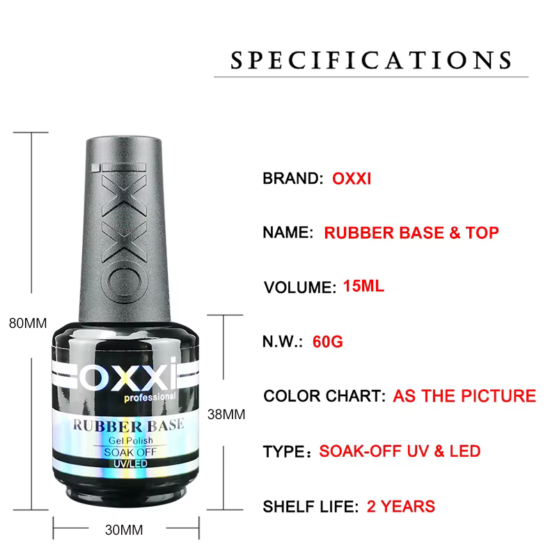 OXXI 15ml Base et couche de finition pour vernis Gel
