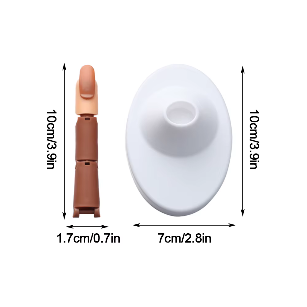 Doigt de pratique d'art d'ongle avec le modèle acrylique réglable de conception