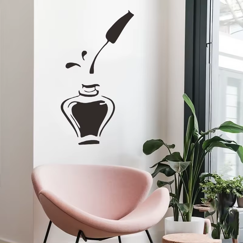 Autocollant mural pour vernis à ongles