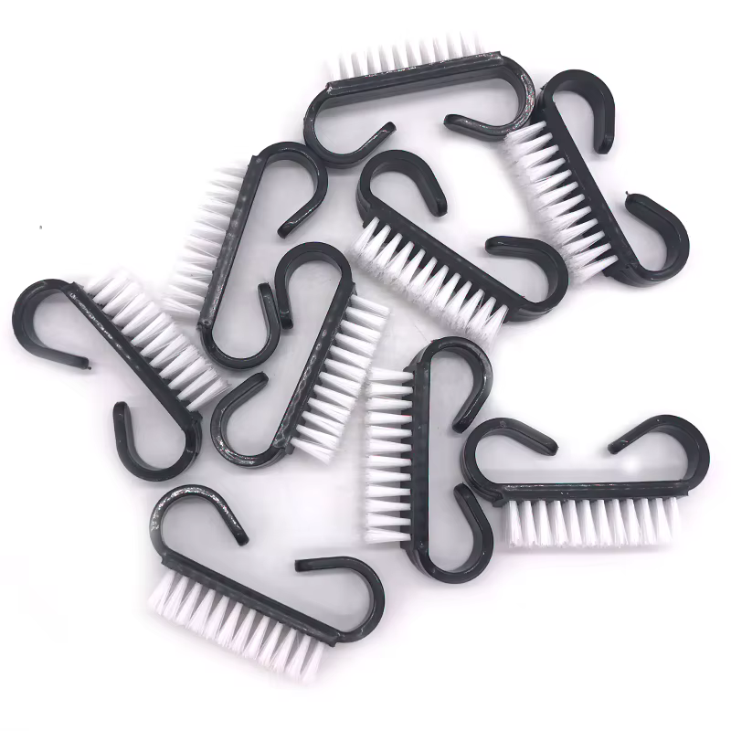 Nouveau Kit de 10 Pinceaux Noirs Professionnels pour le Nettoyage des Ongles
