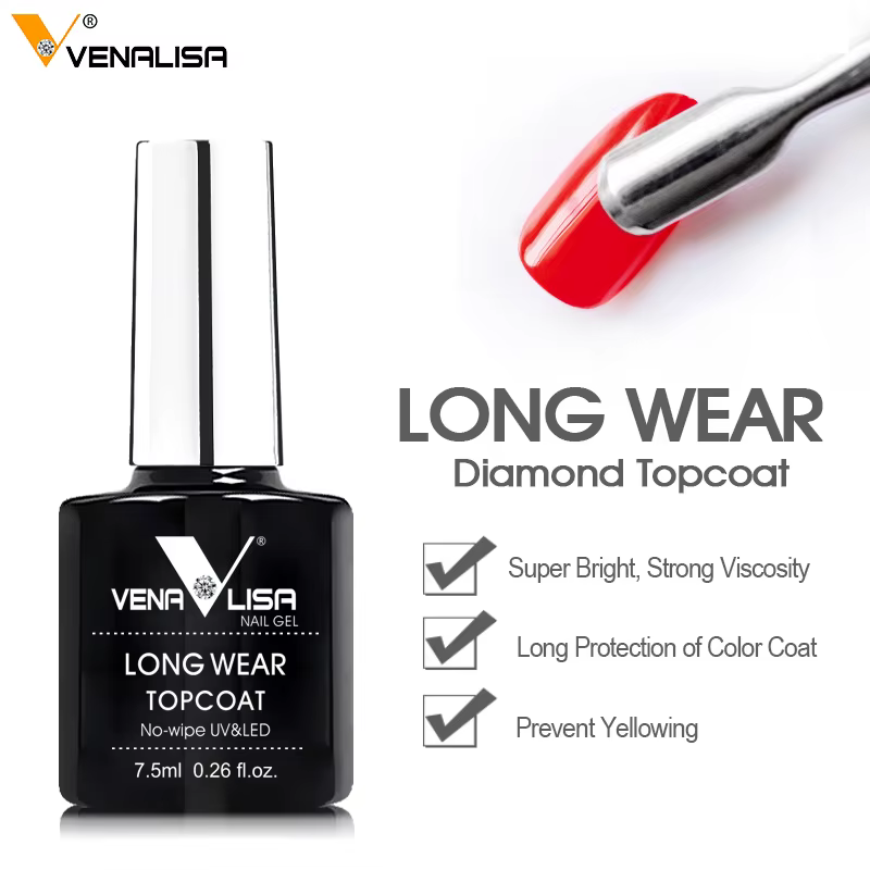 VENALISA nouveauté longue tenue trempé Nowipe couche de finition facile à décoller l'eau Base manteau