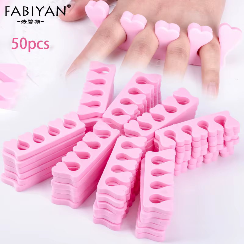 Séparateurs d'orteils pour Nail Art rose