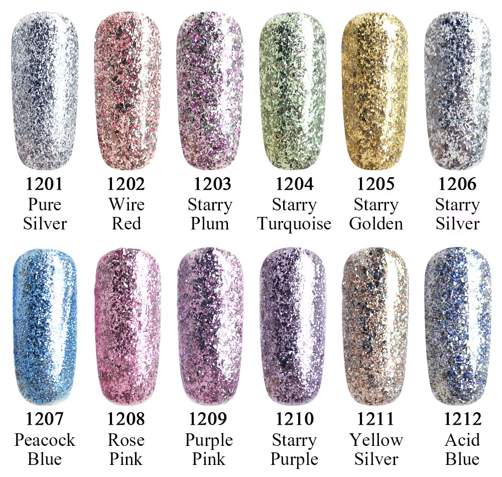 Venalisa vernis Gel Super couleur 12ml diamant brillant paillettes