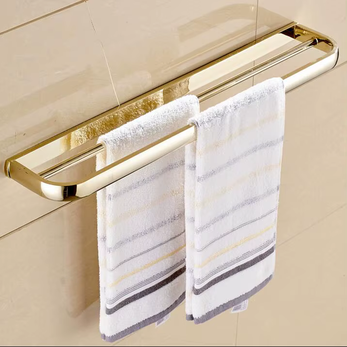 Ensemble de quincaillerie de bain Gold HOaccessrespiration, étagère à serviettes, porte-serviettes, porte-papier, crochet de gril