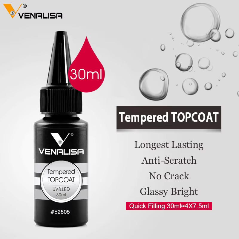 Venalisa recharge 30ml TPO gratuit Nail Art tremper UV/LED sans lingette couche de finition constructeur ongles Gel mat