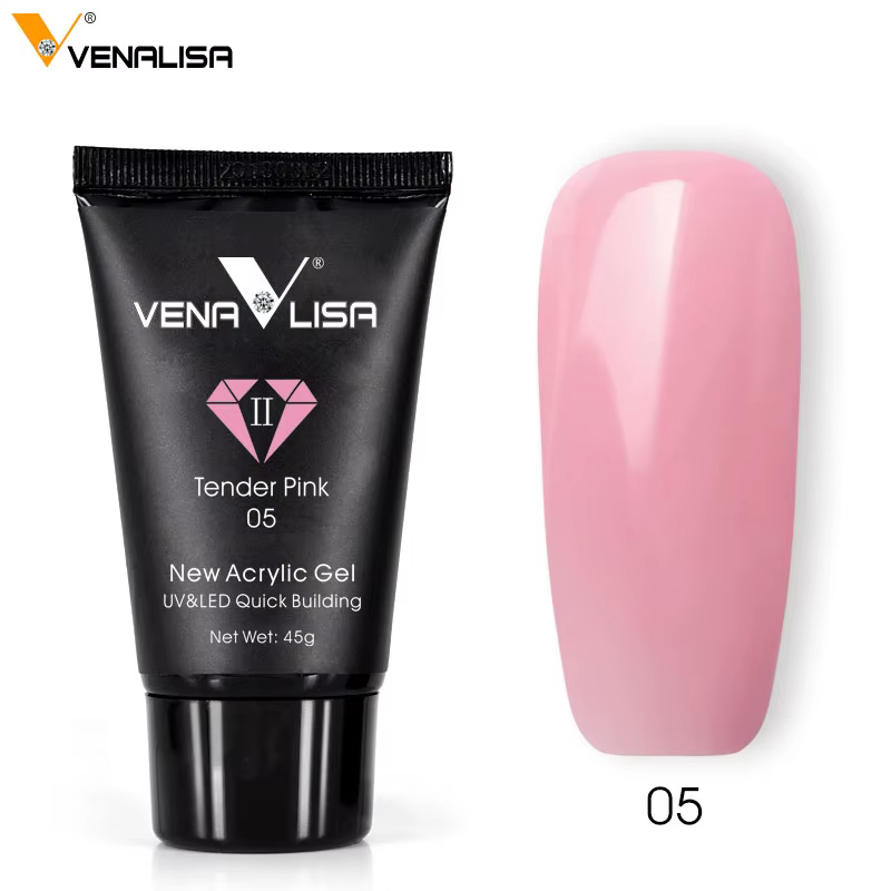 Venalisa nouveau Gel acrylique Poly Extension Gel pour ongles tremper UV LED pointes de tranche de Gel durables séchage rapide Transparent gelée Gel Base couche de finition