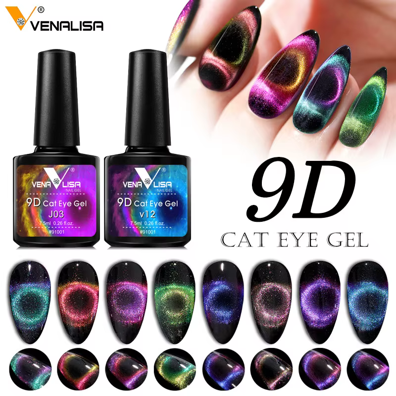 Venalisa 9D oeil de chat vernis à ongles effet Super étincelle galaxie étoilé manucure
