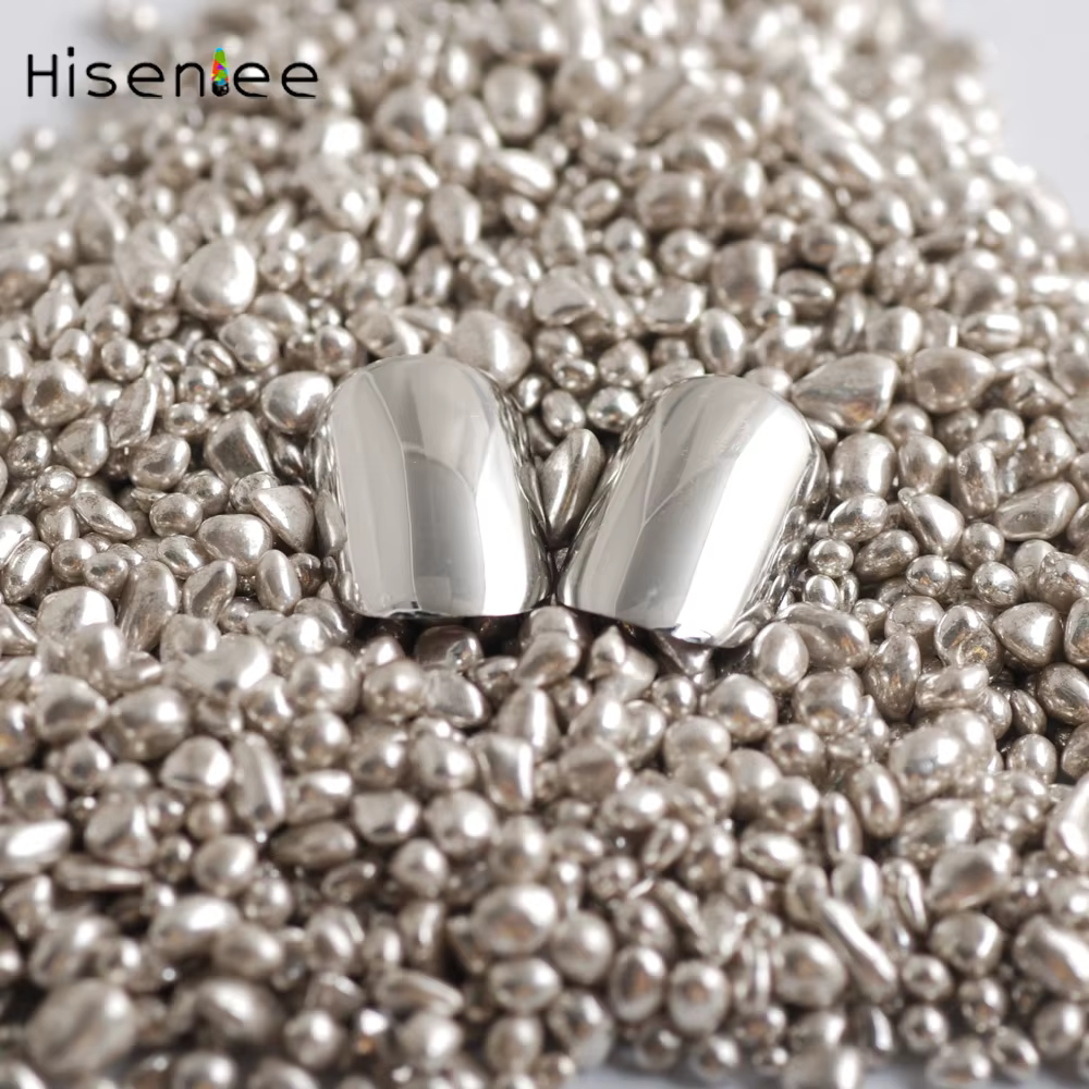 Hisenlee 20g couleur argent petit caméléon strass pierre irrégulière perles pierres manucure bricolage 3d Nail Art décoration