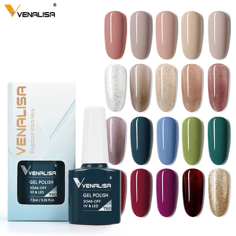 7.5ml VENALISA Super Sparkle Laser vernis à ongles Semi Permanent Gellack Nail Art Salon paillettes tremper le Gel