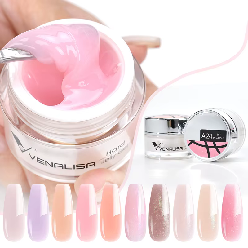 VENALISA Gel d'extension de couleur claire perle Glittle Gel Canni approvisionnement Camouflage fixation gelée Gel pour ongles Gel acrylique auto-nivelant