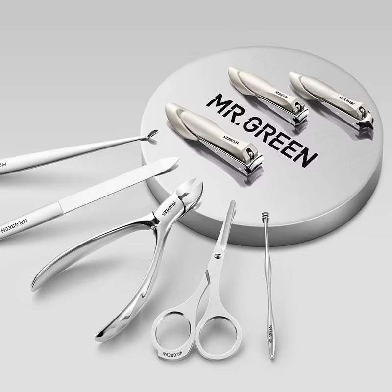 MR.GREEN – kit de manucure avec tondeuse à ongles gris Morandi