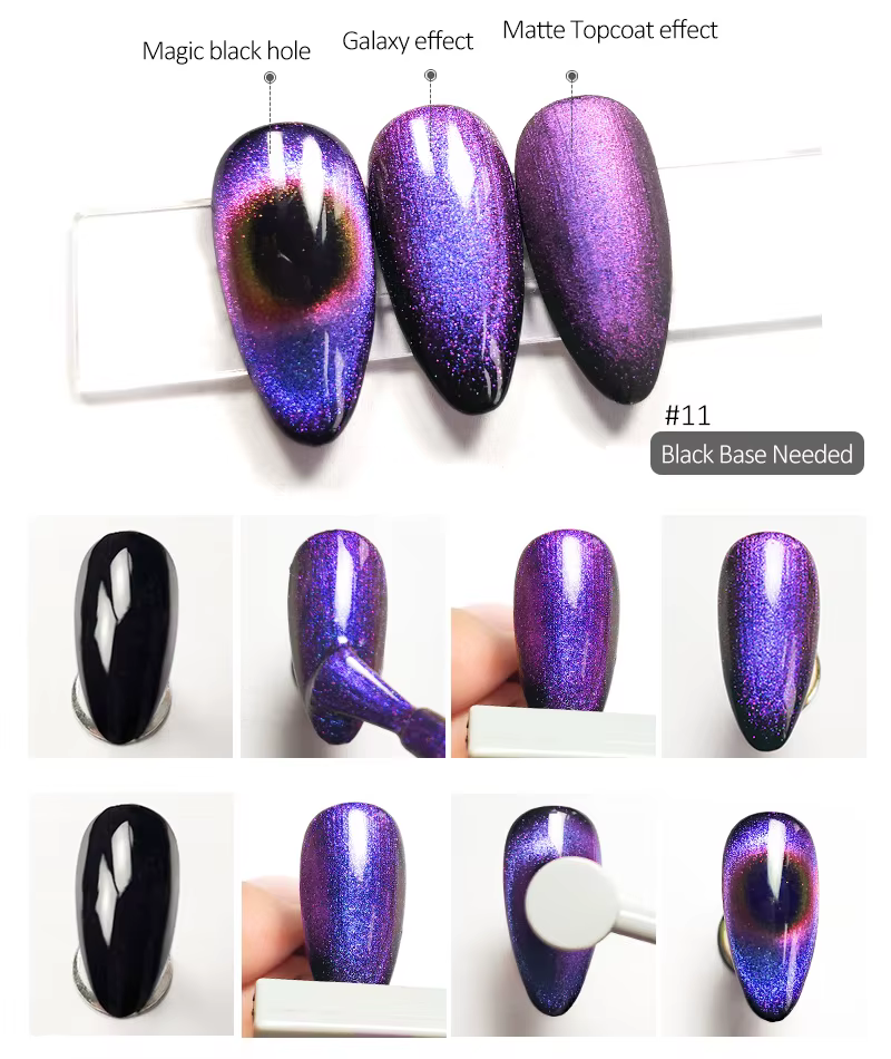 Venalisa 9D oeil de chat vernis à ongles effet Super étincelle galaxie étoilé manucure