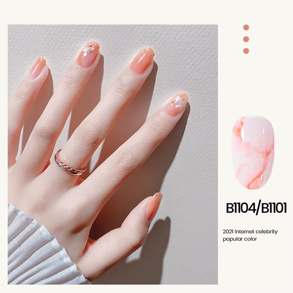MAYCHAO Gel Polish Transparent Effet Marbre Dégradé pour Ongles