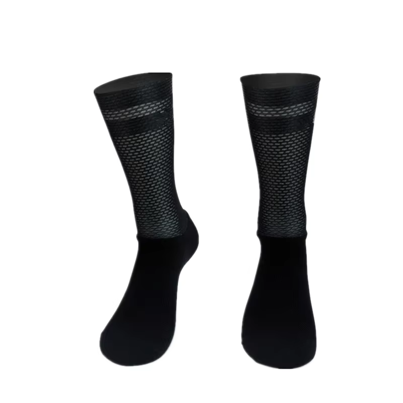 Nouveau Pro Team Aero chaussettes anti-dérapant Silicone chaussettes de cyclisme hommes vélo Sport course vélo chaussettes Calcetines Ciclismo