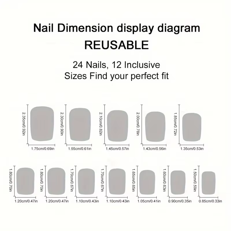 24 pièces ongles d'Halloween noir mat rose crâne imprimé conception couverture complète presse faux