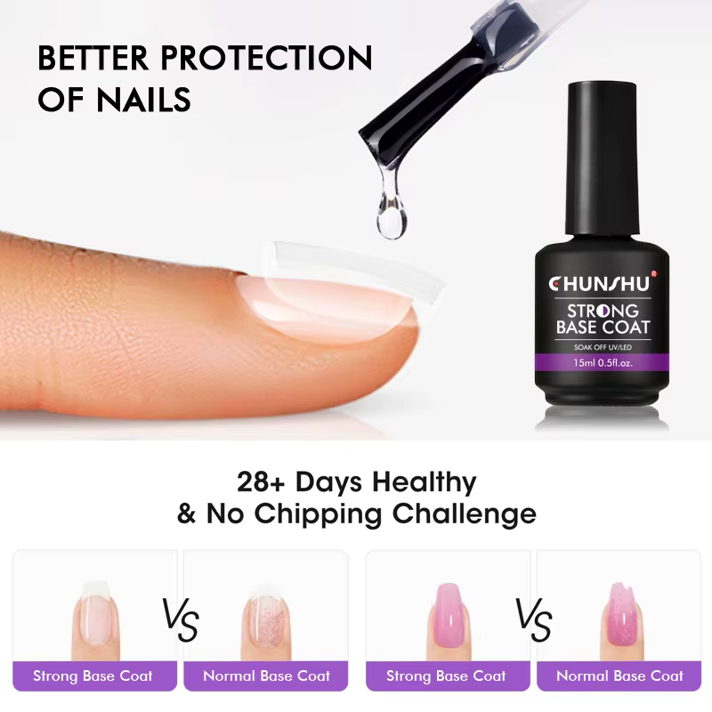 CHUNSHU 15ML couche de Base forte pour manucure hybride Nail Art Gel