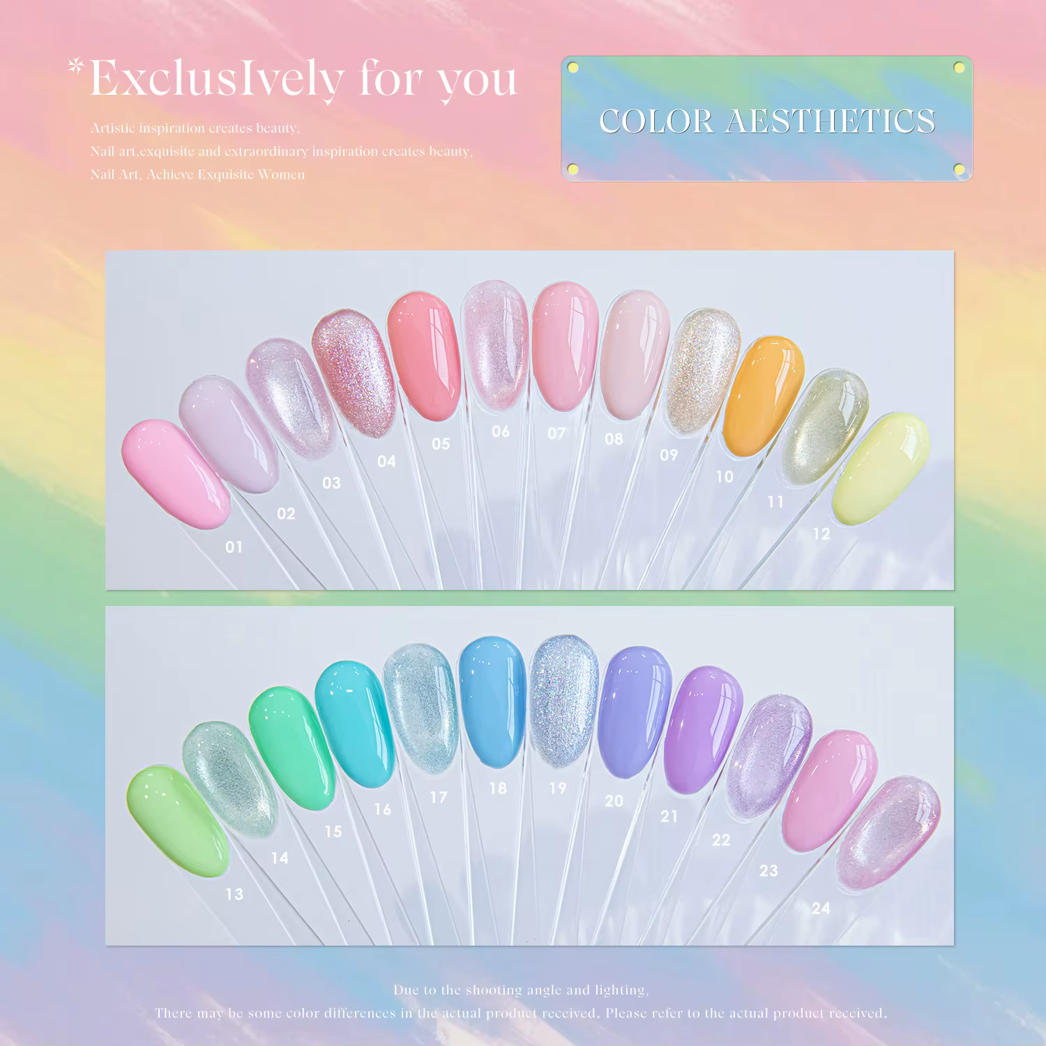 Ensemble de vernis à ongles en gel 24 couleurs 15 ml