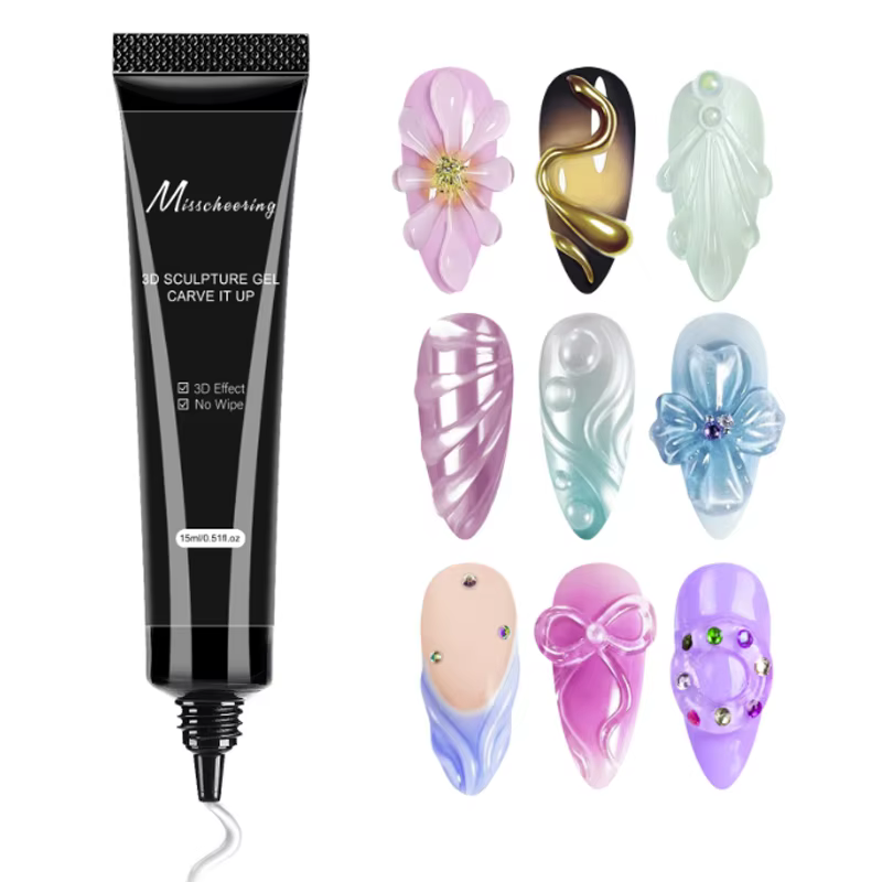 Vernis à ongles Gel transparent antiadhésif pour extensions de mains