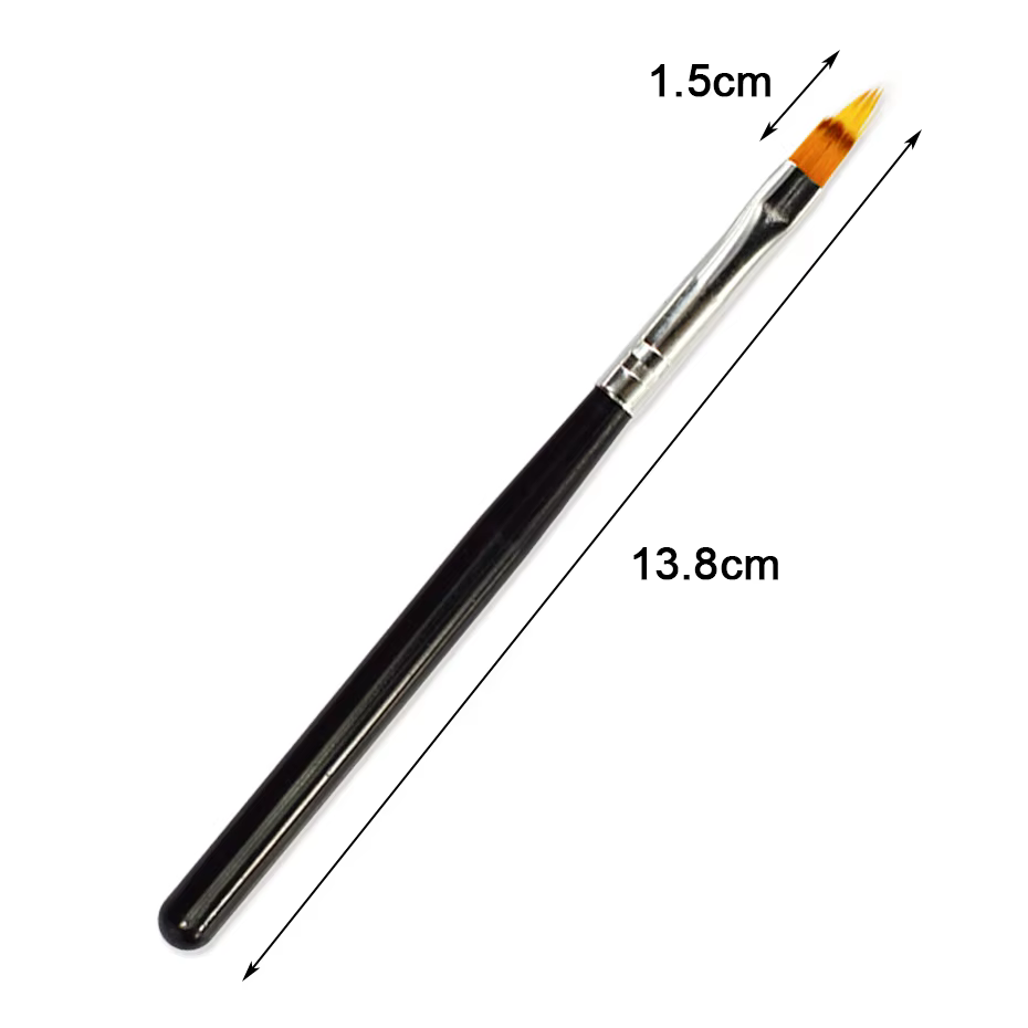 1 pièces brosse à ongles stylo UV Gel dégradé floraison Nail Art peinture manche en bois Nylon cheveux noir blanc rouge