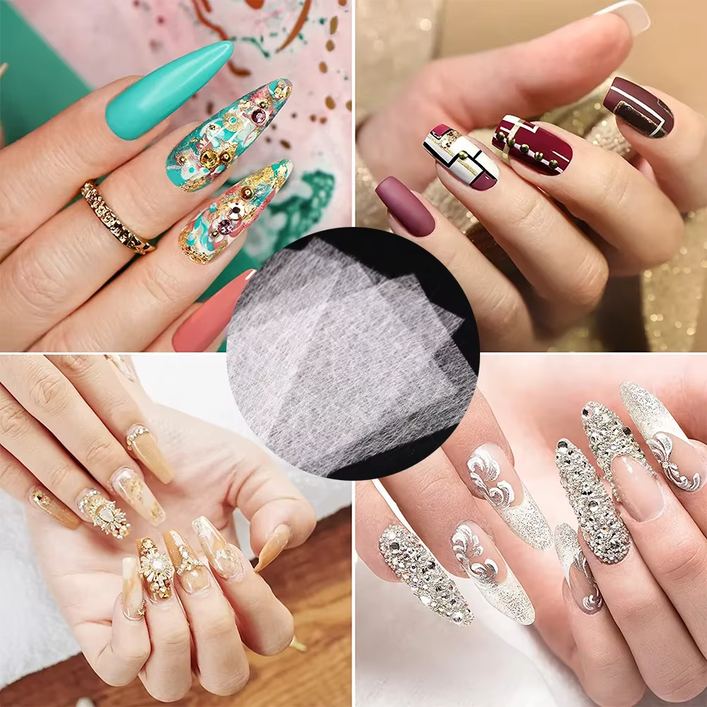 10/20 pièces de moules en soie non tissée pour extension d'ongles