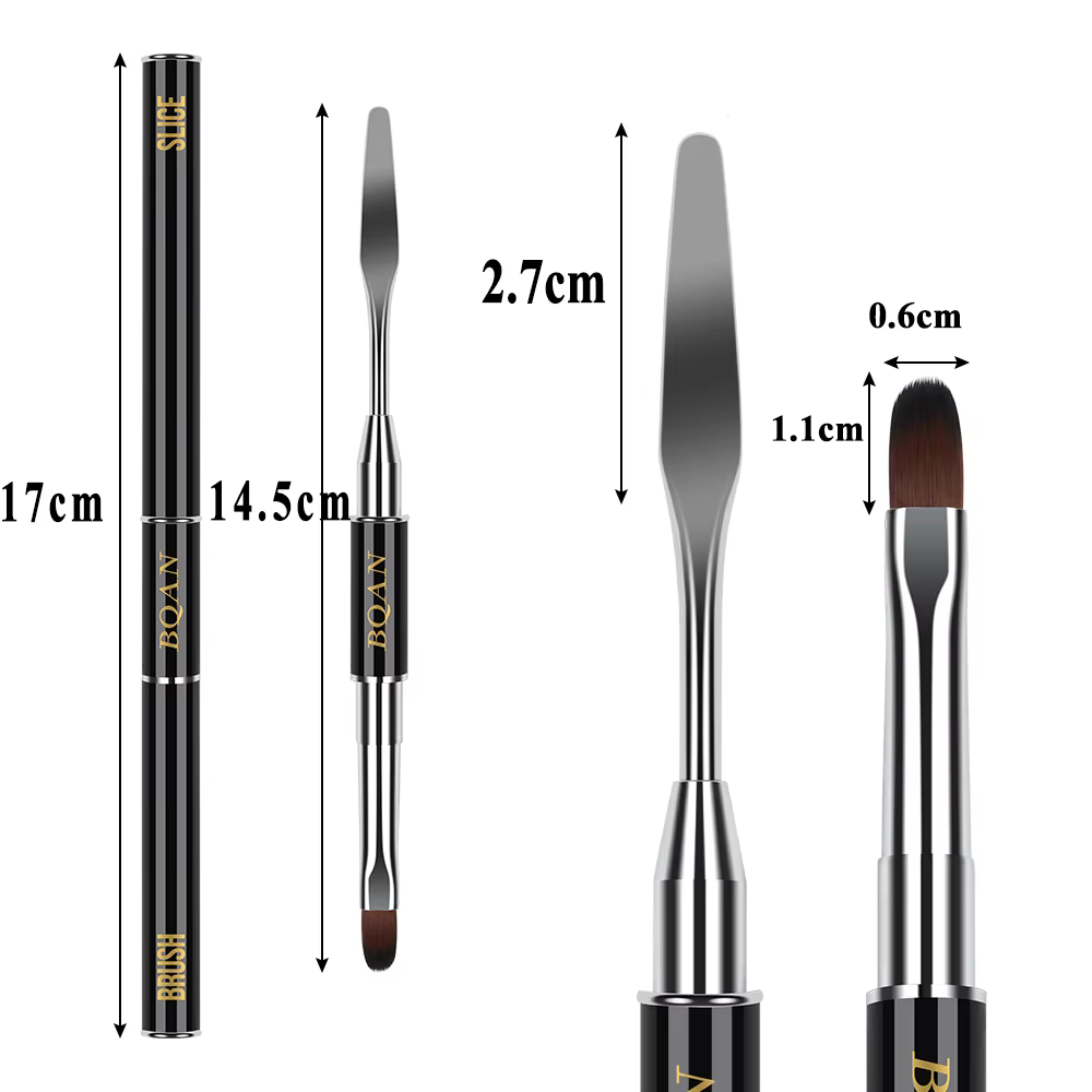 Brosse à ongles, brosse ovale avec spatule