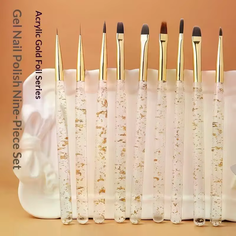 Stylos pour nail art en acrylique compatibles avec le gel UV pour un travail de détail de qualité professionnelle