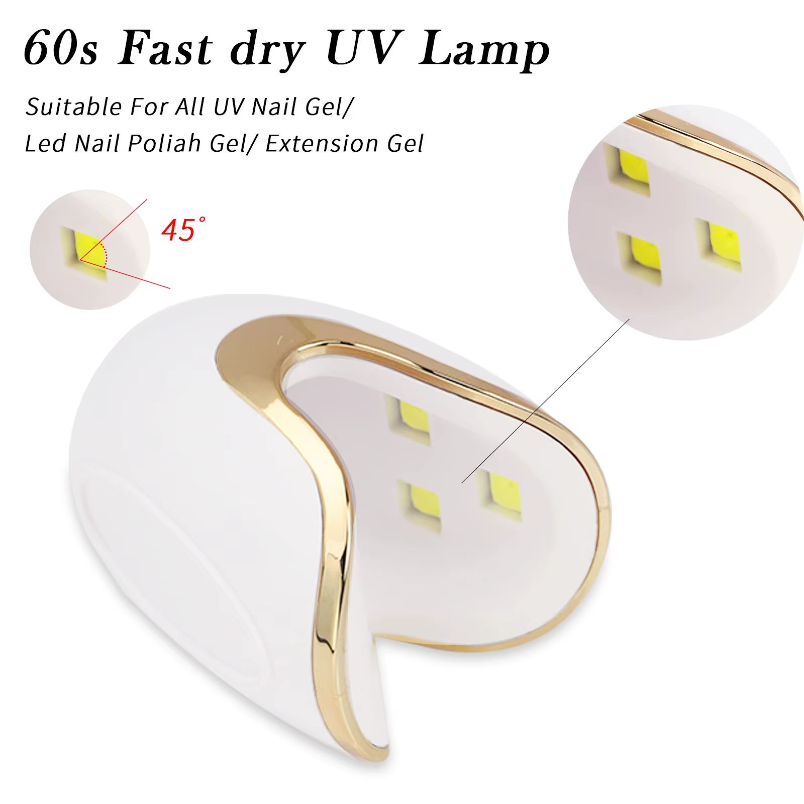 Lampe UV pour ongles en forme d'œuf de dinosaure 12W