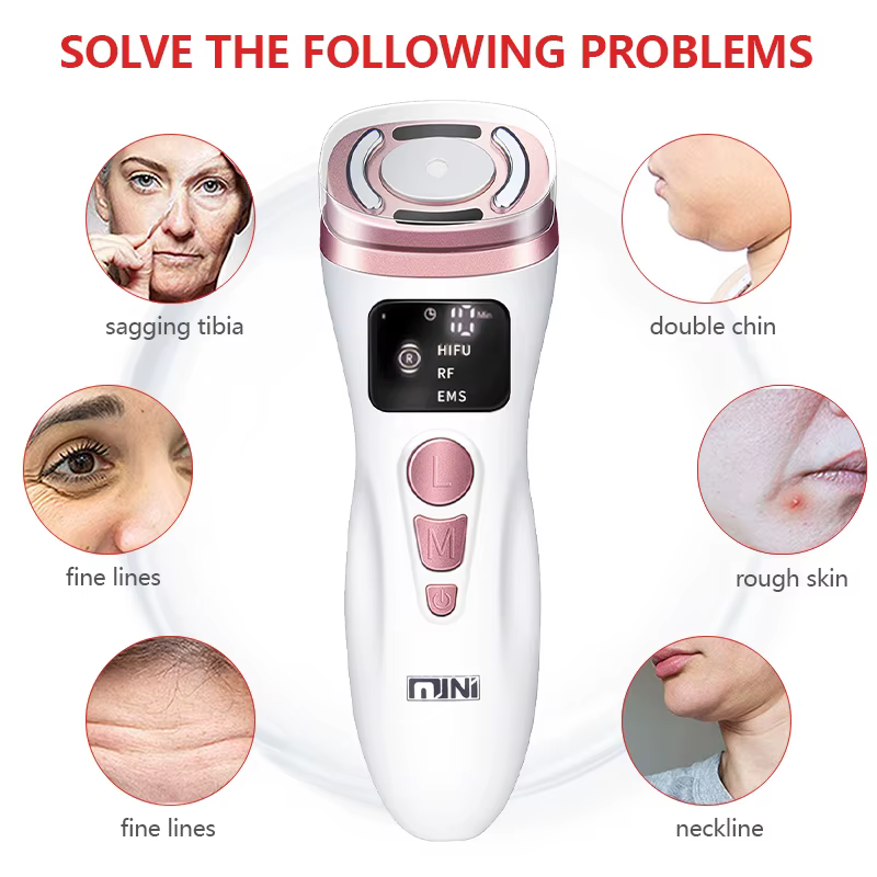Nouvel appareil de beauté facial à radiofréquence ultrasonique HIFU mini, micro-courant EMS, instrument de soin de la peau raffermissant, outil anti-rides