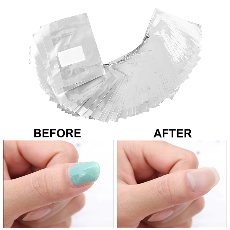 Feuilles de protection pour ongles avec tampon de coton