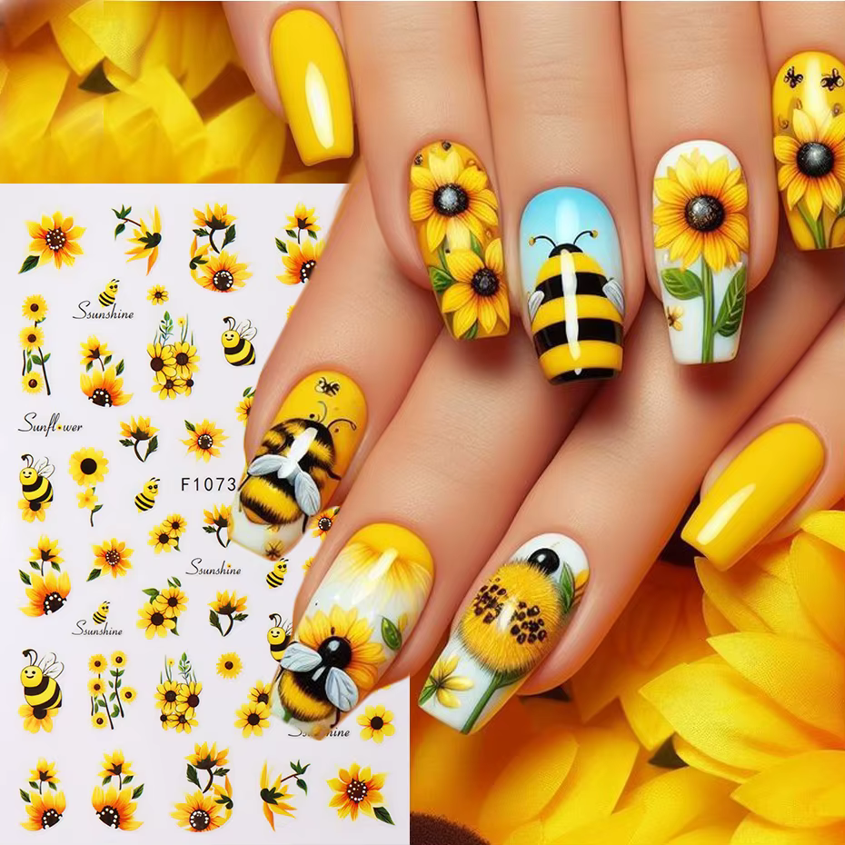 Autocollants floraux pour Nail Art