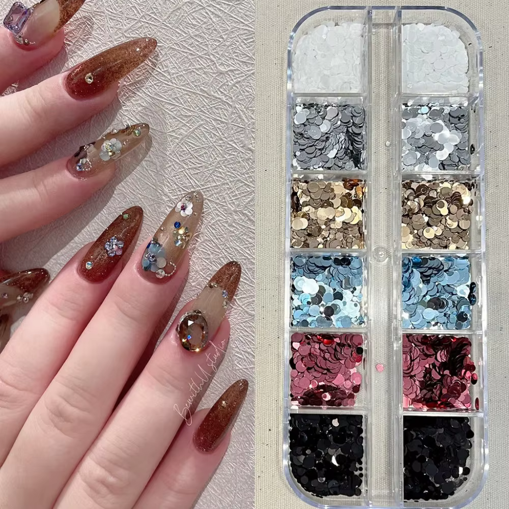 1 pièce d'accessoires pour nail art à 12 compartiments