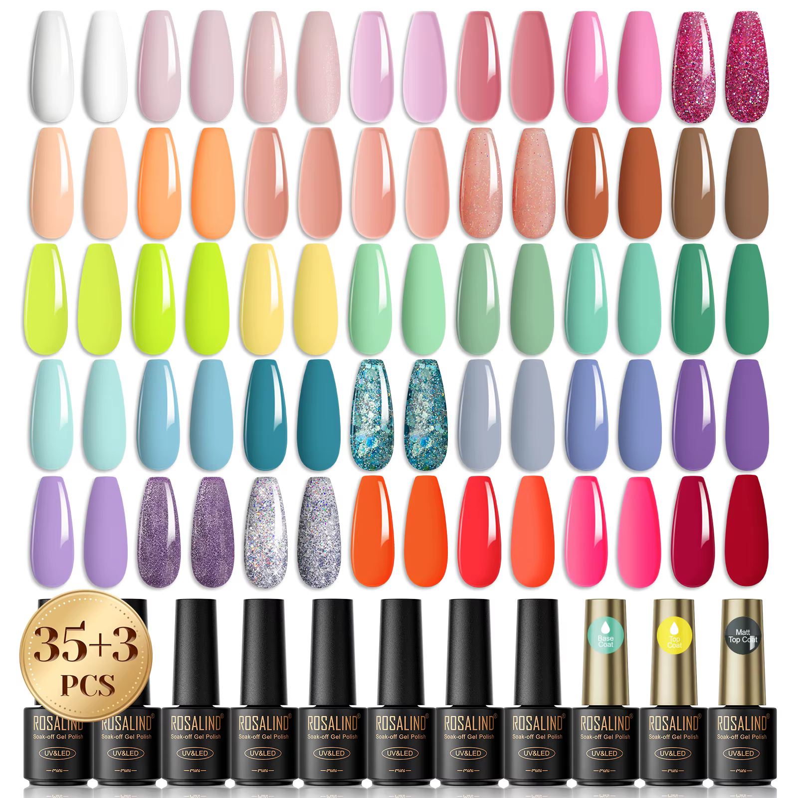 ROSALIND – ensemble de vernis à ongles en gel de couleur scintillante