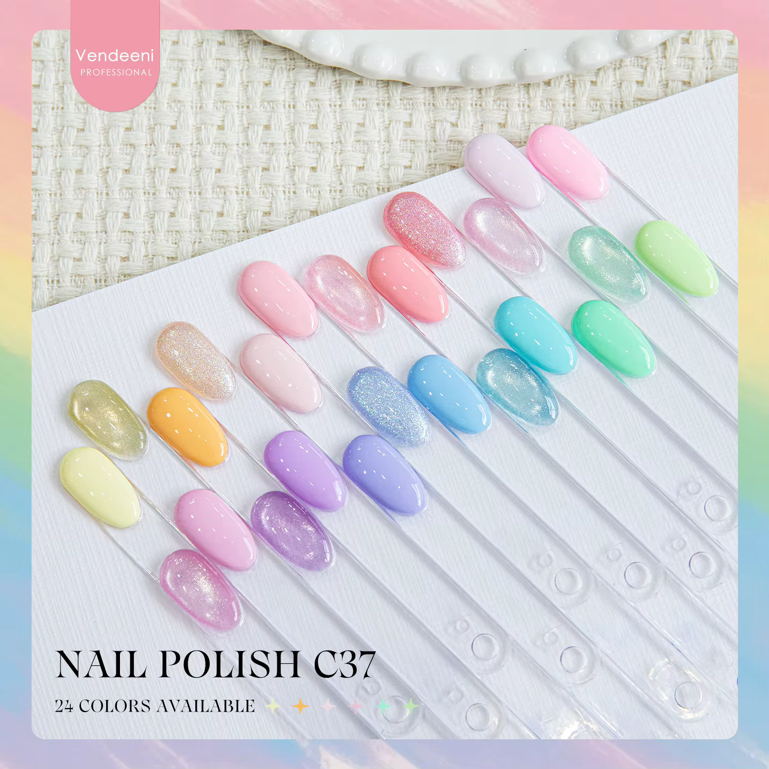 Ensemble de vernis à ongles en gel 24 couleurs 15 ml