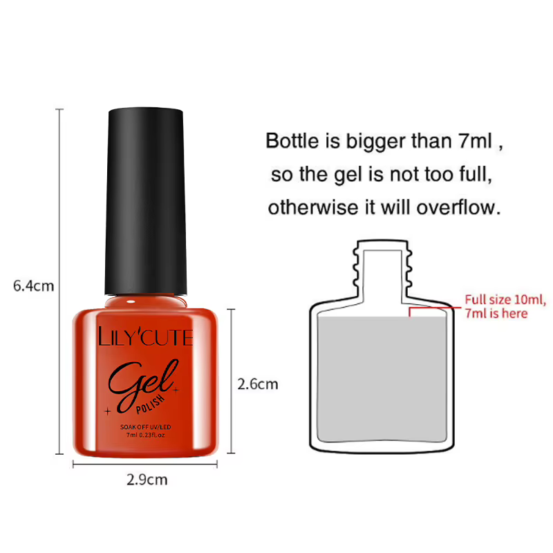 LILYCUTE 8 pièces Vernis à ongles gel couleur macaron 7ml Rose et rouge printaniers Semi-permanent Soak Off Gel UV Fournitures pour manucure de vacances
