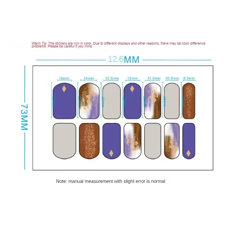 Autocollants pour ongles en Gel Semi-durci