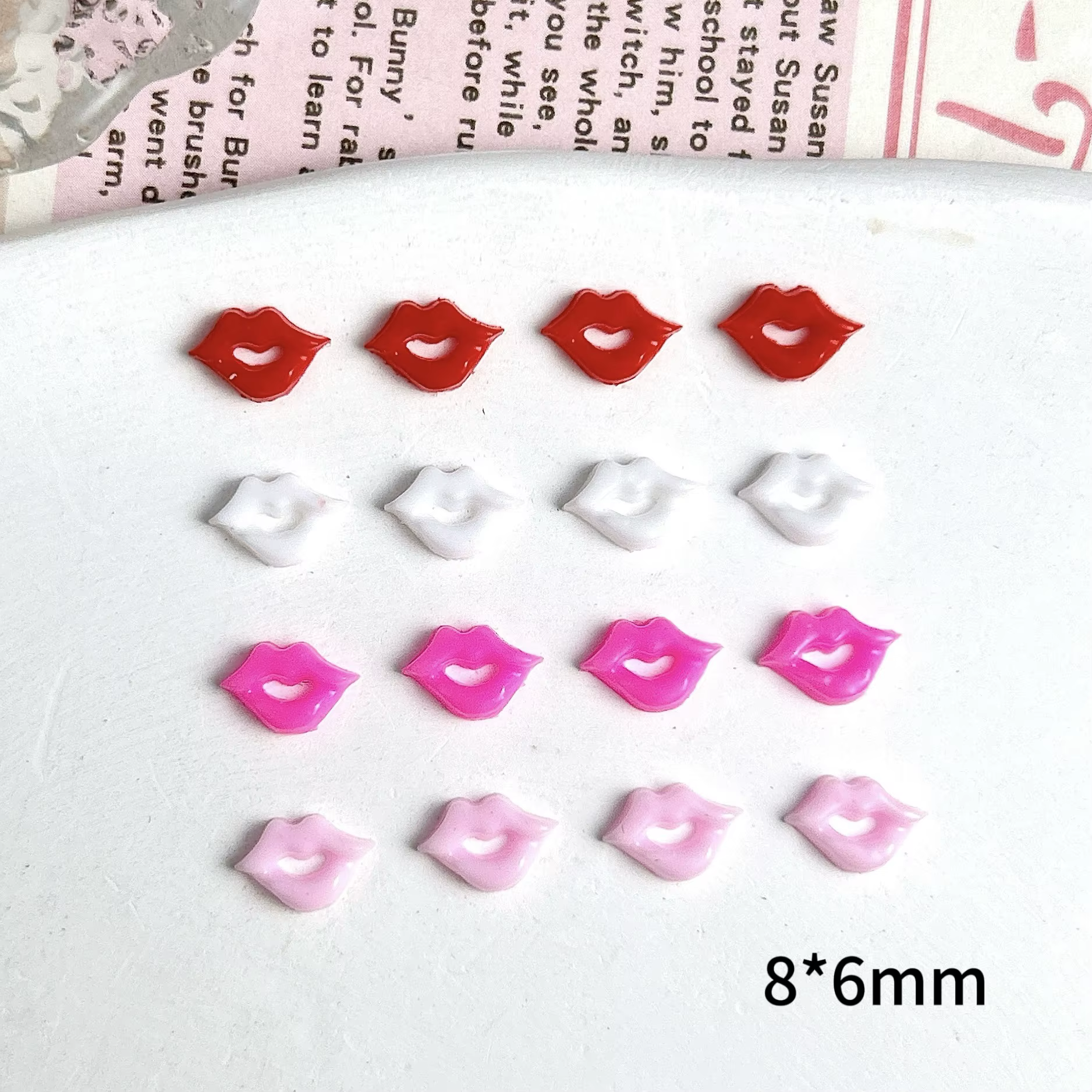 Lèvres Sexy accessoires de Nail Art Multi couleurs rouge