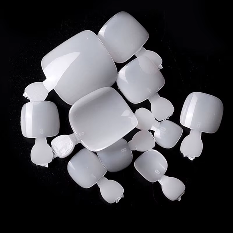 500 faux ongles d'orteils artificiels