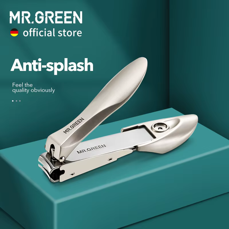 Coupe-ongles anti-éclaboussures MR.GREEN en acier inoxydable