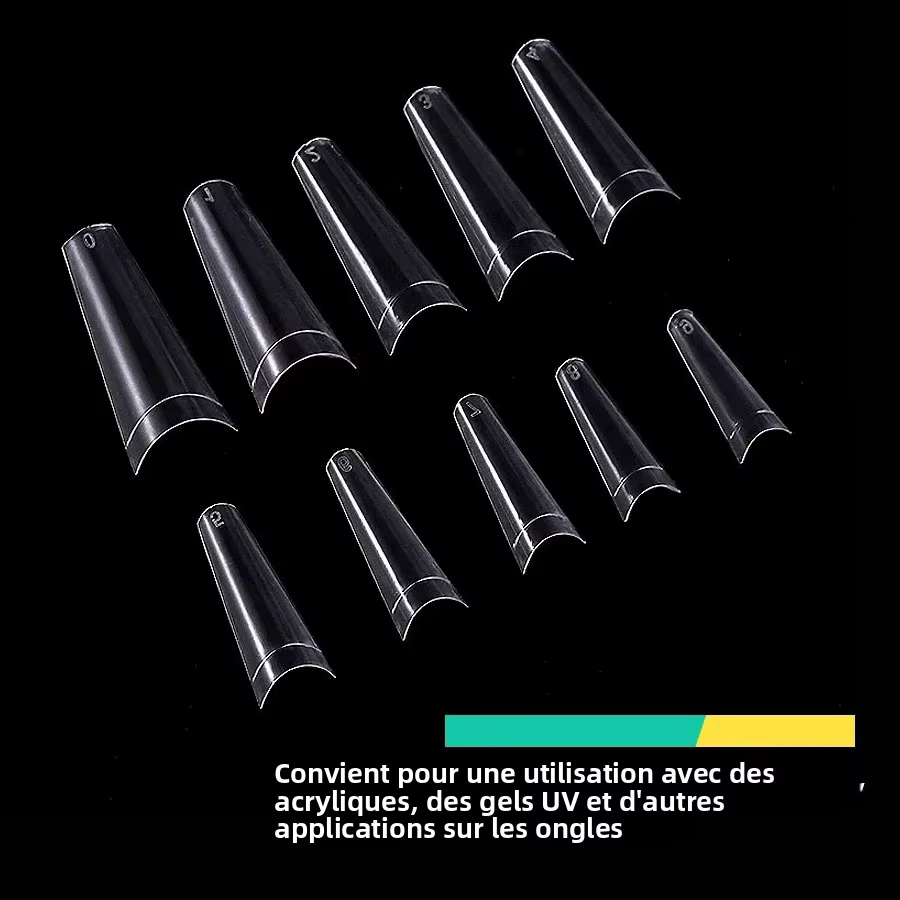 500 pièces faux ongles Art conseils français naturel Transparent cercueil
