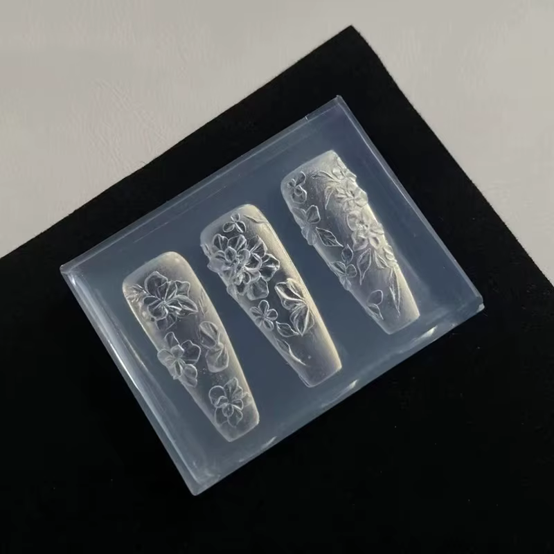 Moule en silicone 3D pour décorations d'ongles