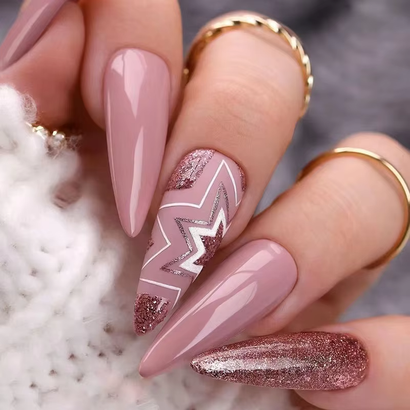 24 faux ongles à presser
