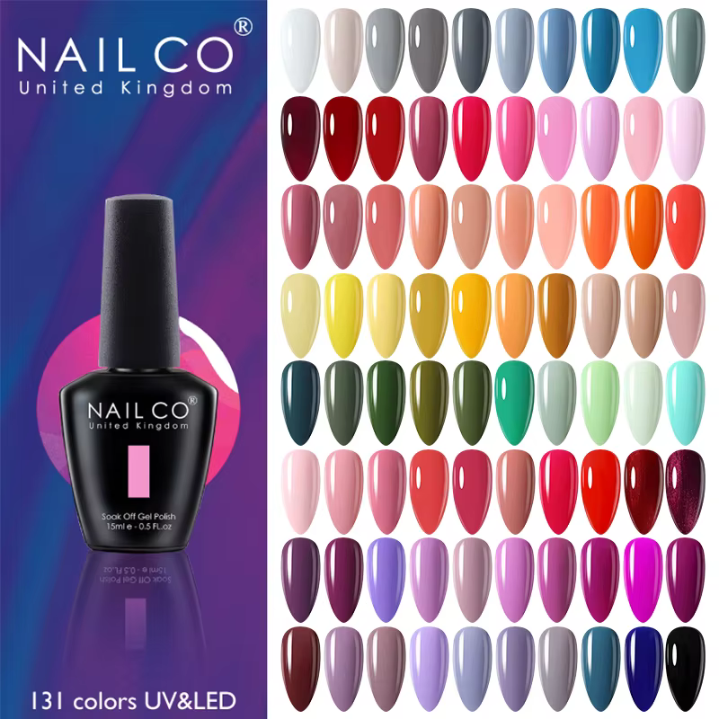 NAILCO 131 couleurs vernis à ongles Gel LED LED Gel Semi Permanant 15ML Gel Nail Art