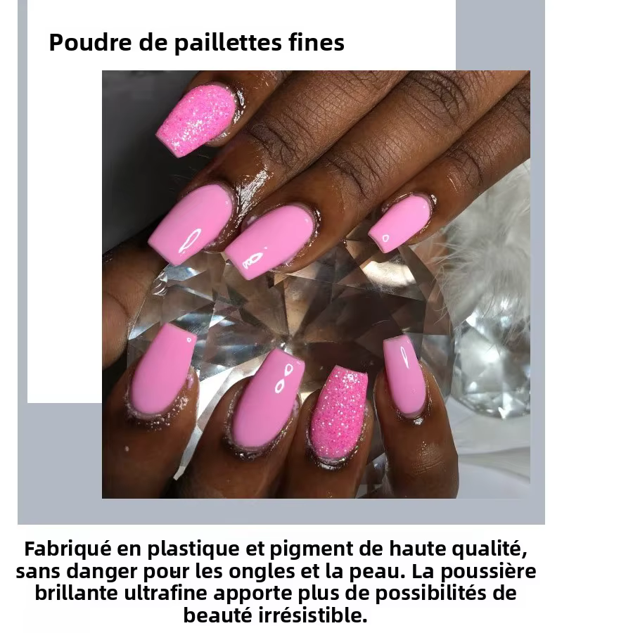 Ensemble de paillettes pour ongles 40 couleurs