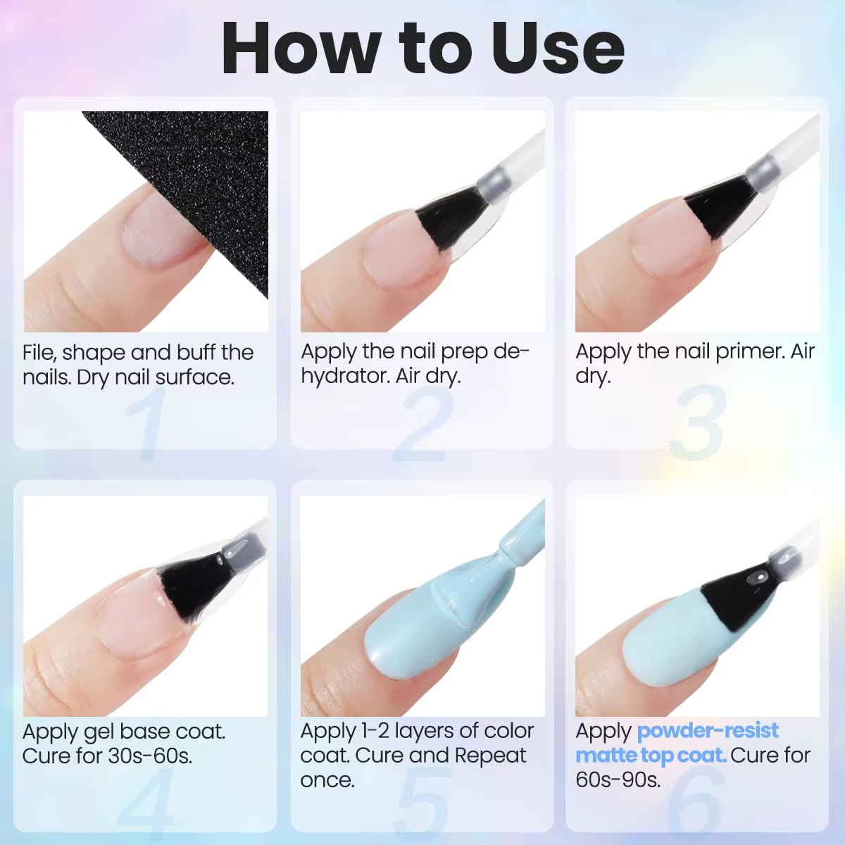 Vernis Gel UV Bleu Clair Sans Problèmes 15ml
