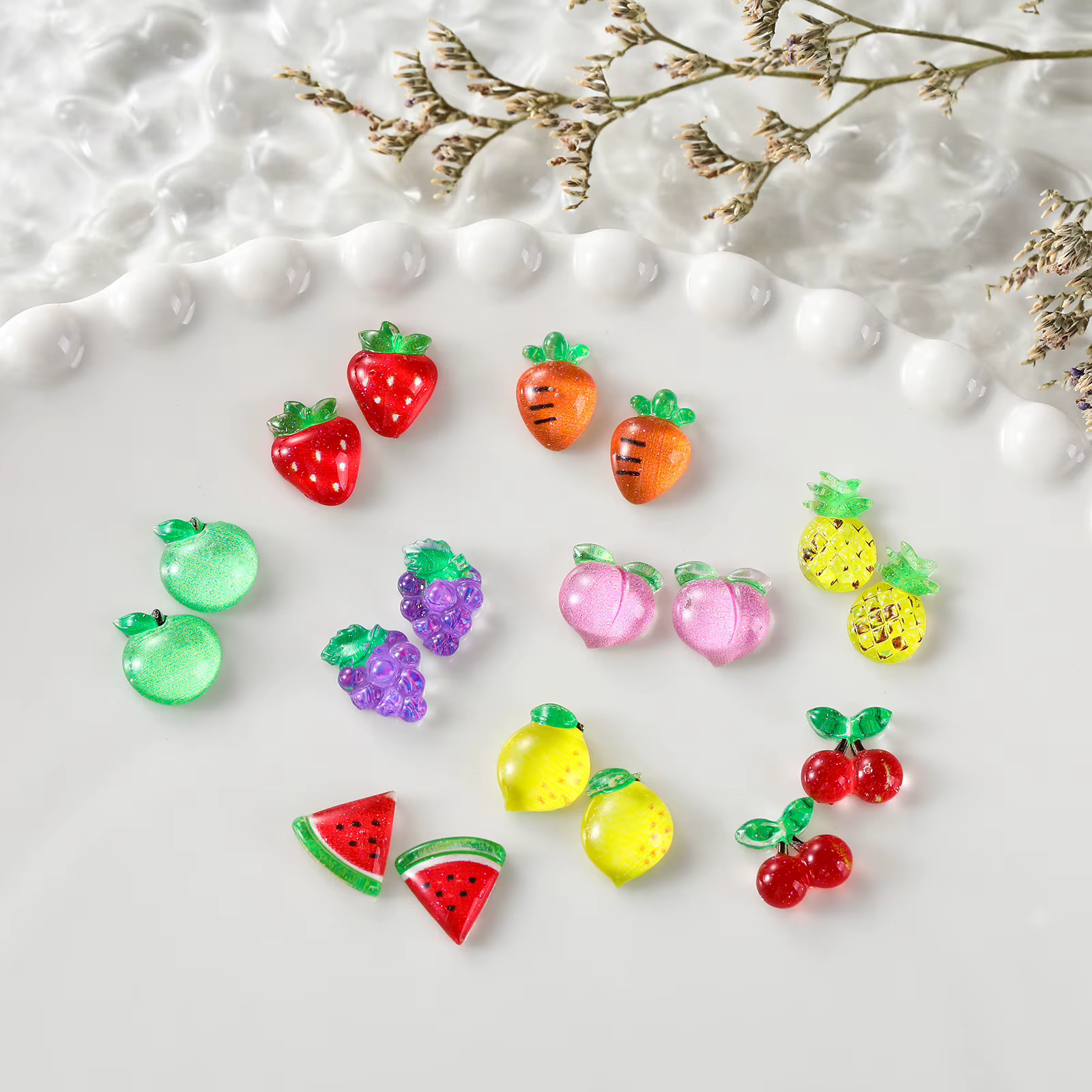 100 pièces de breloques pour Nail Art cerise