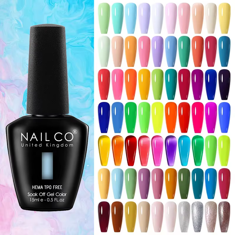 NAILCO 15ml Vernis à ongles gel sans HEMA ni TPO Couleurs Printanières