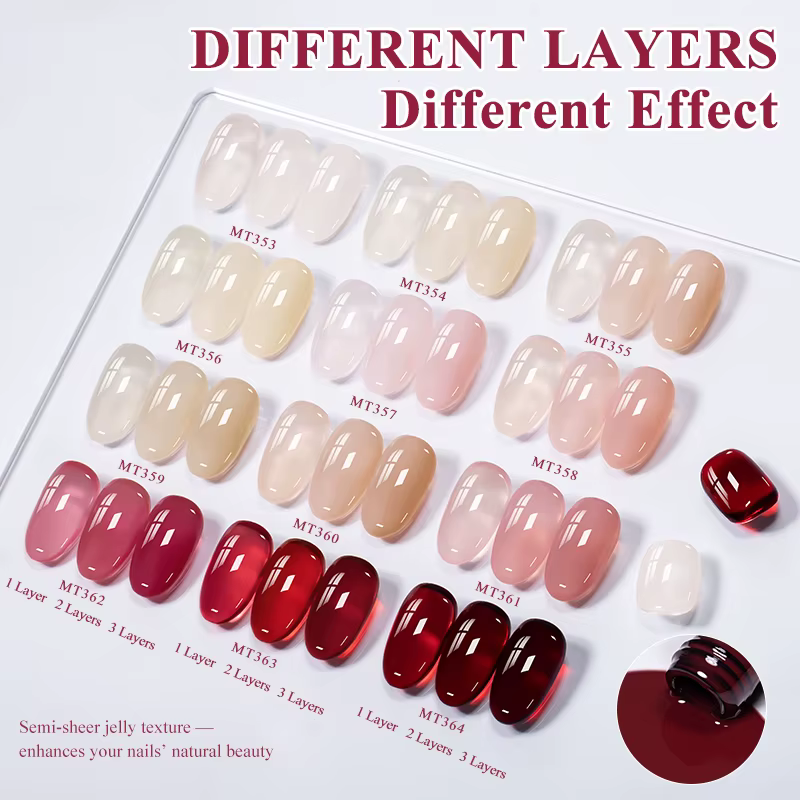 Vernis à ongles gel semi-transparent Jely Ice