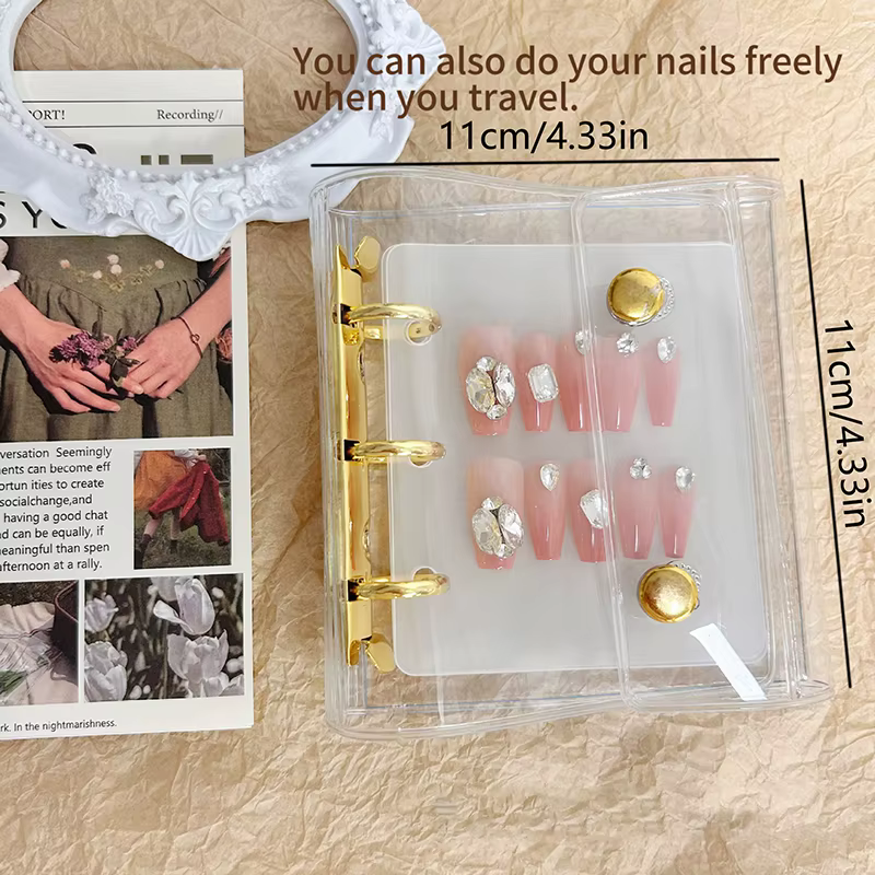 Livre de rangement pour pièces d'art des ongles