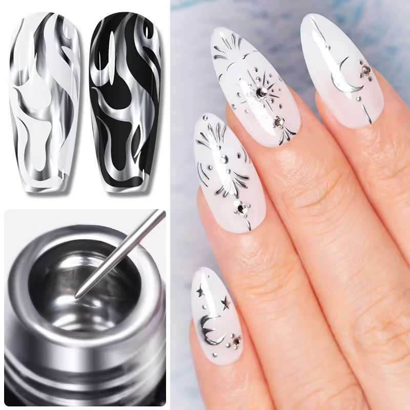 Vernis Gel de revêtement de peinture métallique argenté doré